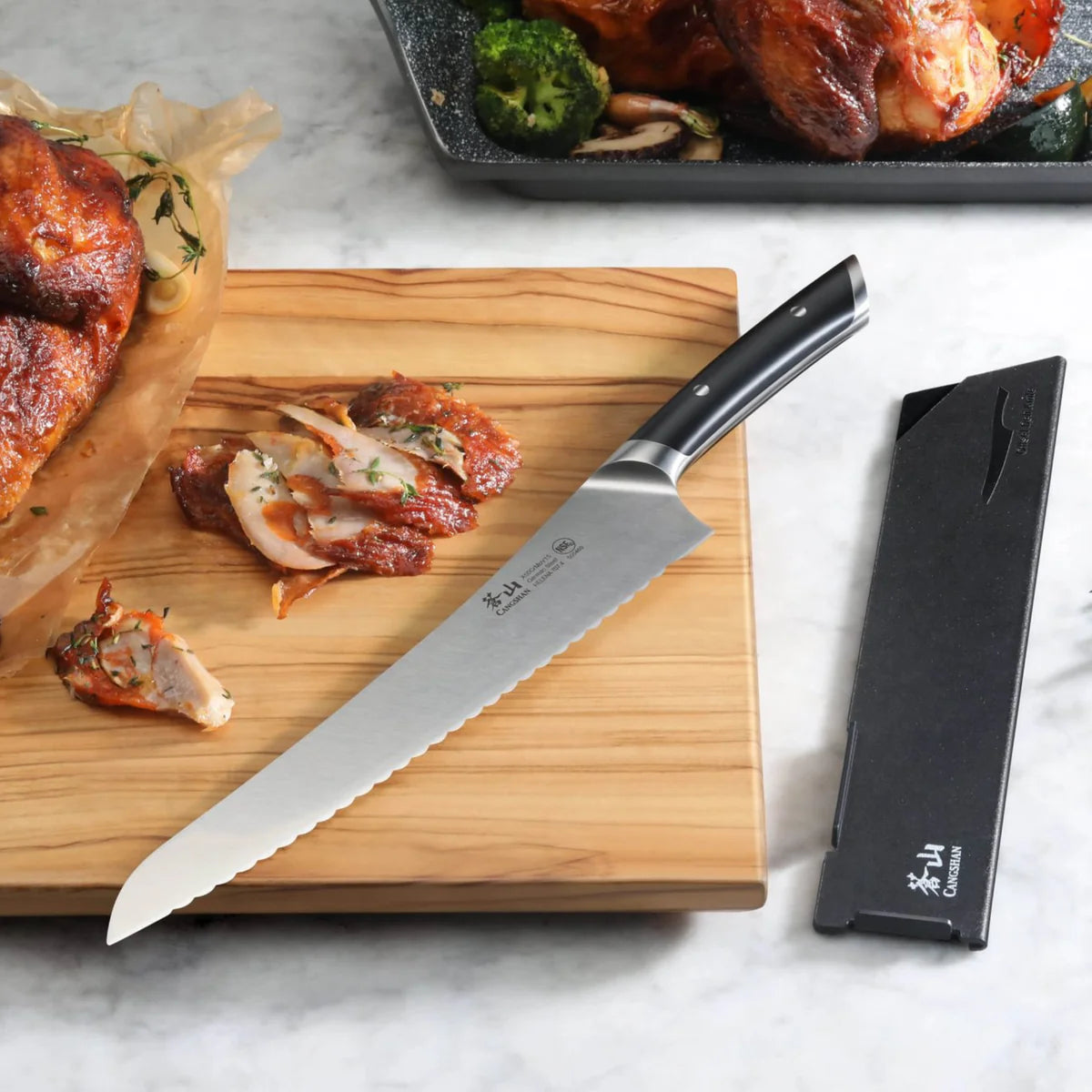Cangshan | Helena Series 9" Deli Knife with Sheath