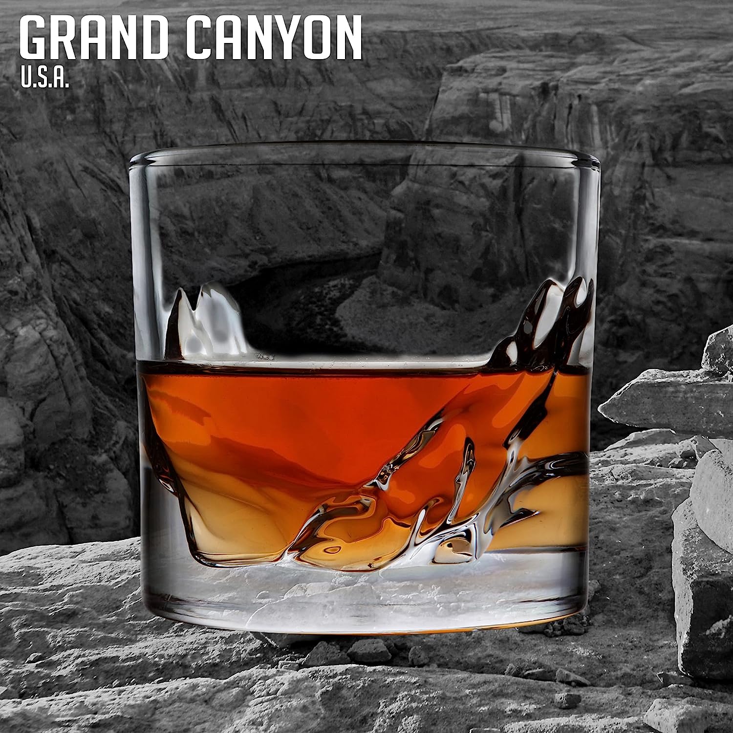 Liiton | Grand Canyon Crystal Whiskey 4pc Glass Set