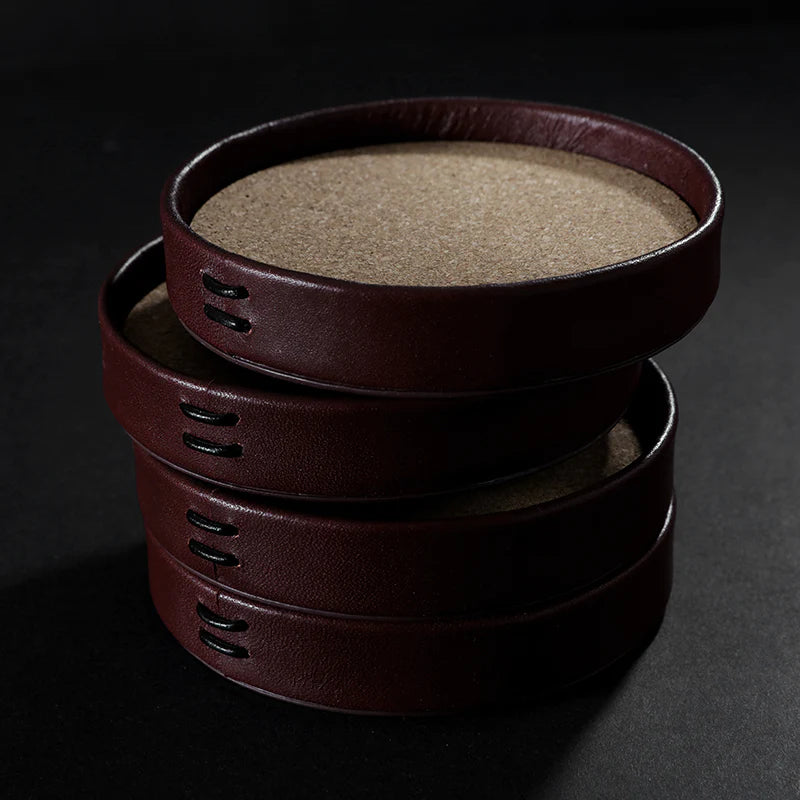 Liiton | Whiskey Leather Coasters - Set of 4