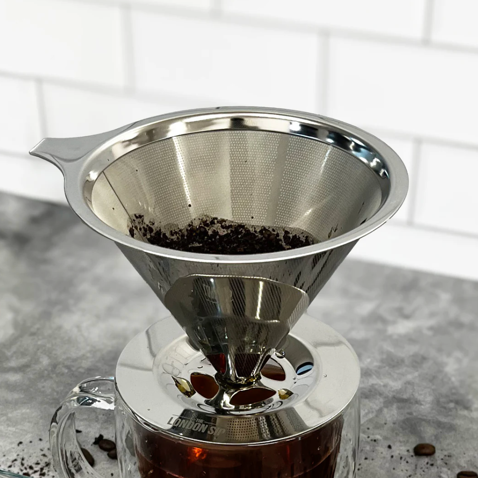 London Sip | Stainless Steel Reusable Filter & Coffee Dripper