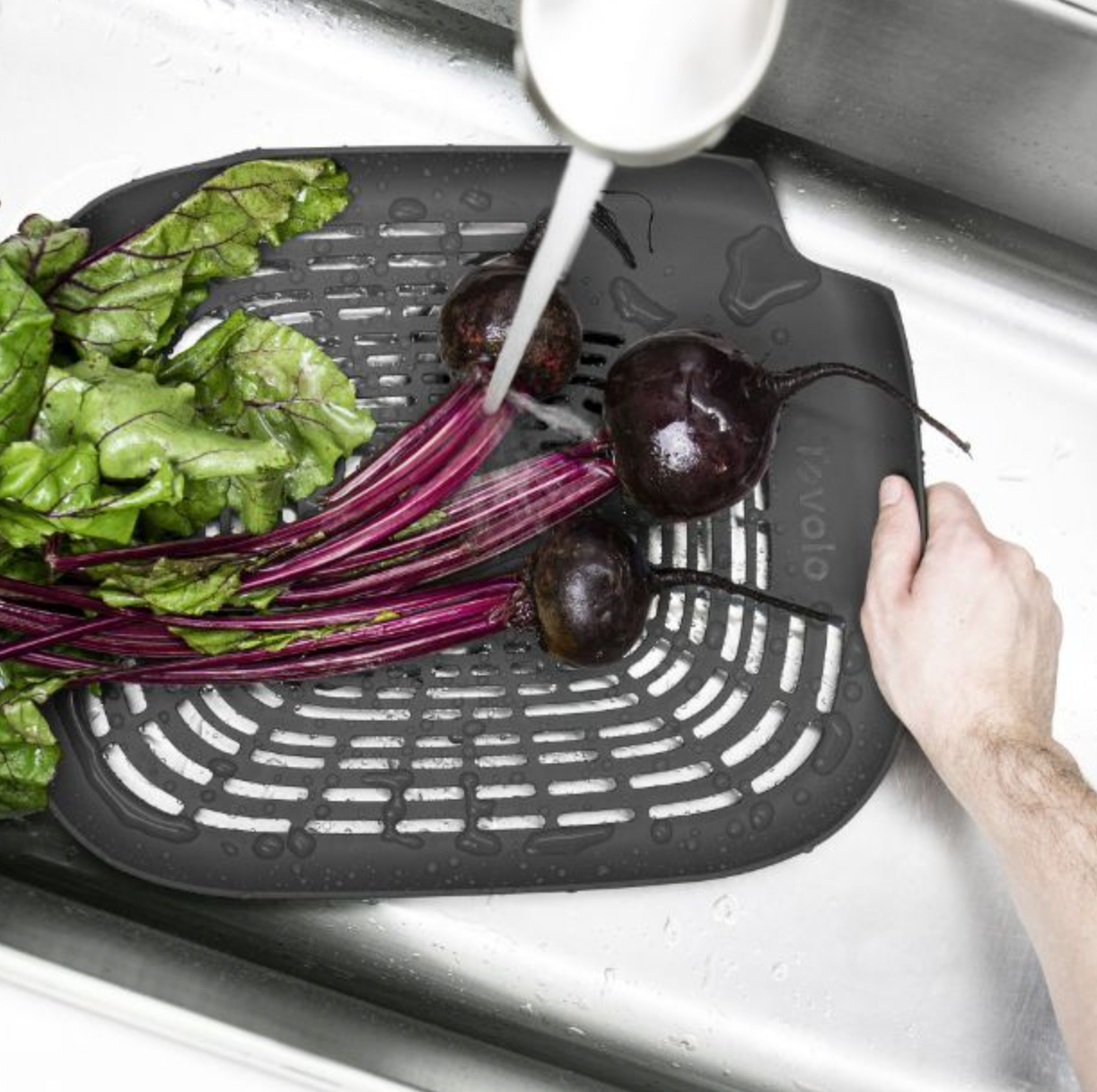 Tovolo | Prep N RInse Flat Colander Charcoal