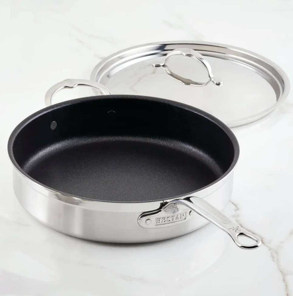 Hestan | ProBond Professional Clad Stainless Steel Titum Nonstick 5-Quart Sauté Pan