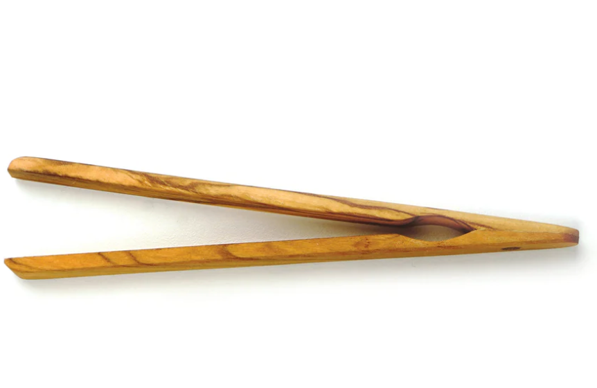 RSVP International | Olive Wood Toast Tongs