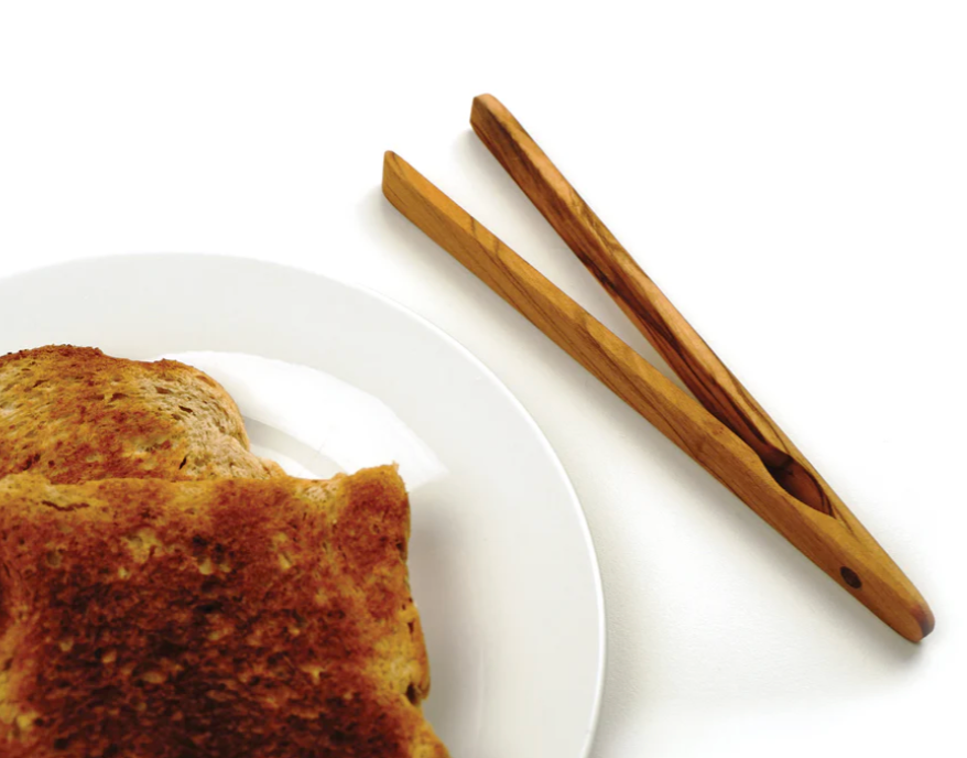 RSVP International | Olive Wood Toast Tongs