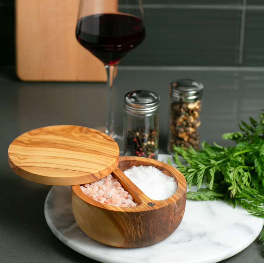 RSVP International | Olive Wood Salt Box