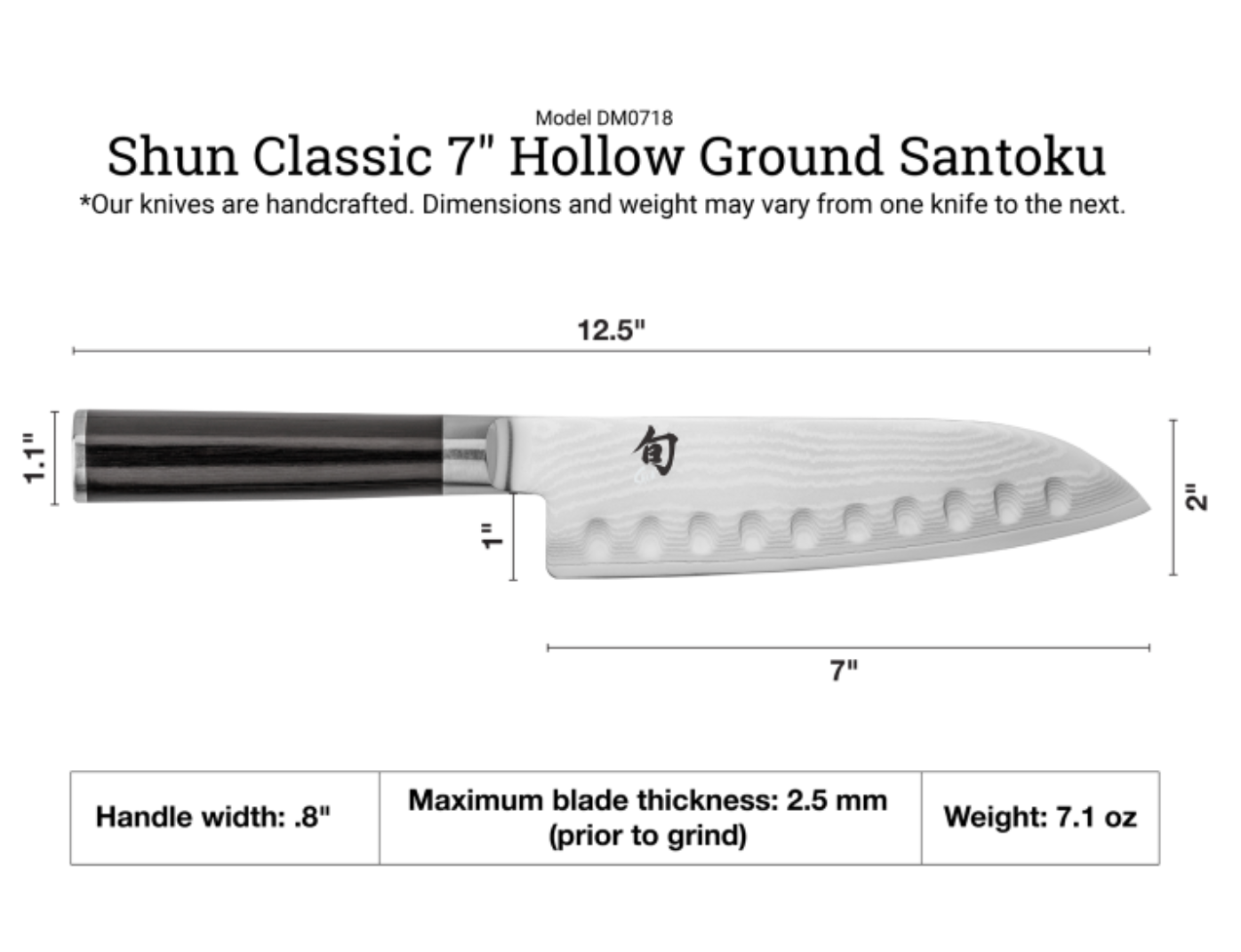 Shun | Classic 7" Hollow Ground Santoku