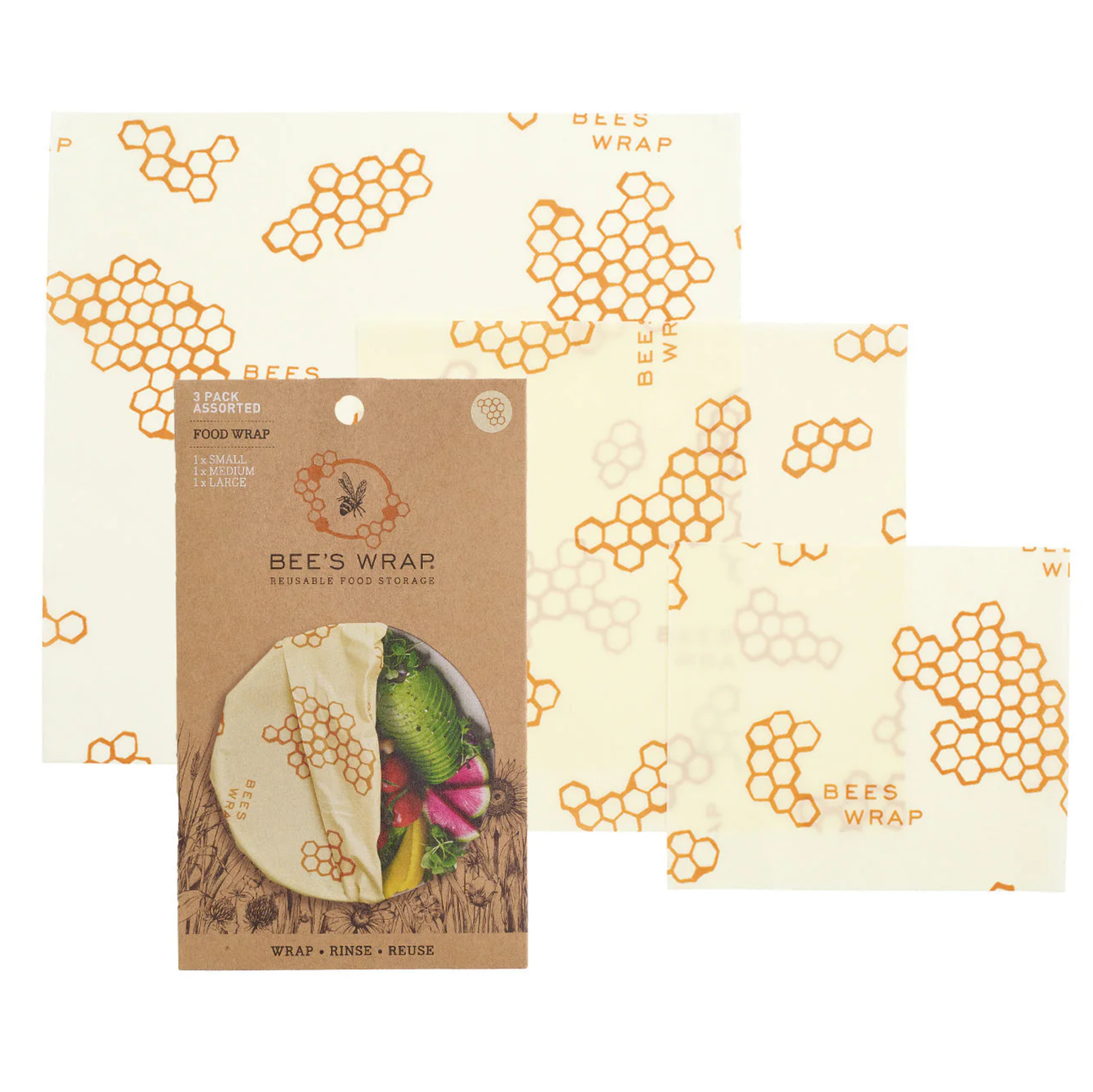 Bee's Wraps | Assorted 3 Pack - Honeycomb