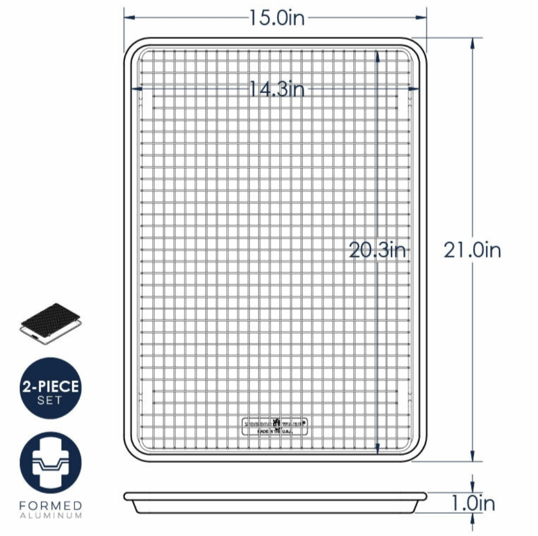 Nordic Ware | Naturals® Big Sheet with Oven-Safe Nonstick Grid