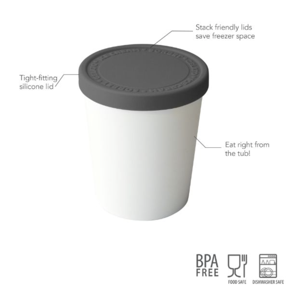 1 Quart Sweet Treats Tub - Charcoal