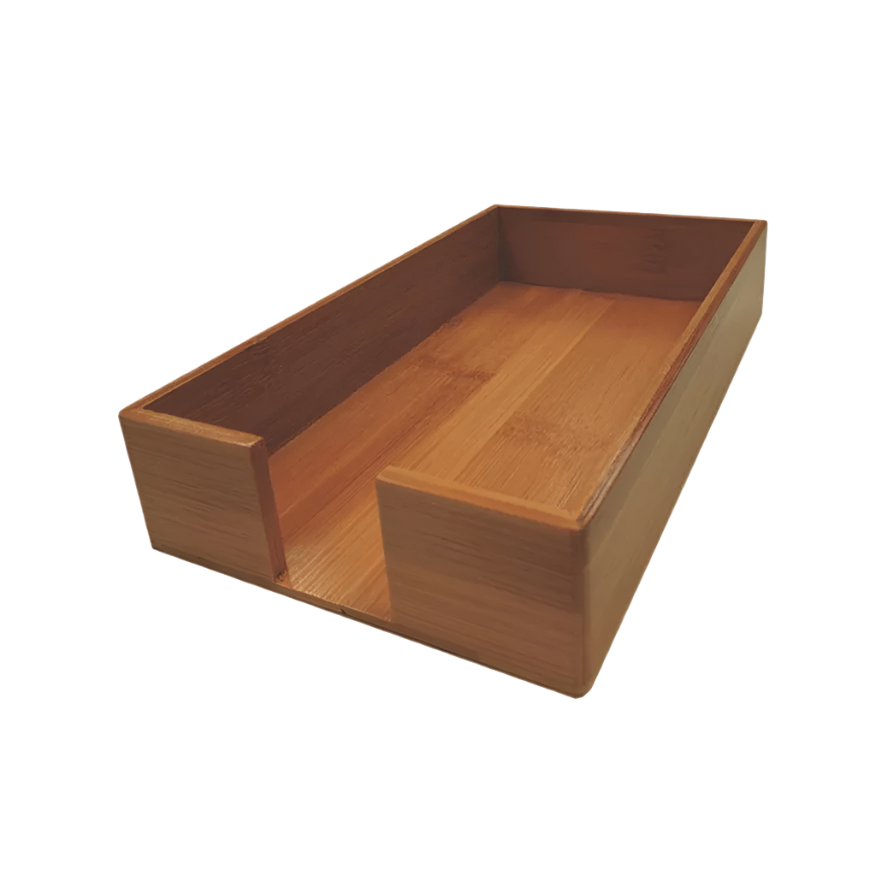 Chestnut Bamboo Wood Guest Towel Caddy