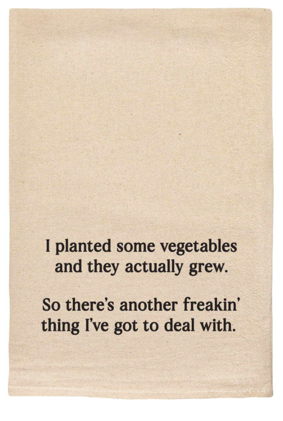 Planted Vegetables Kitchen Towel