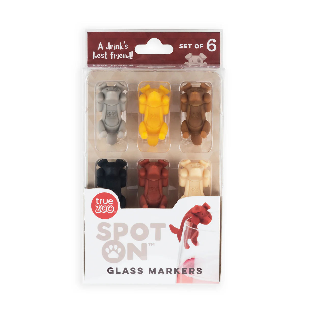 Dog Silicone Drink Marker - Set of 6