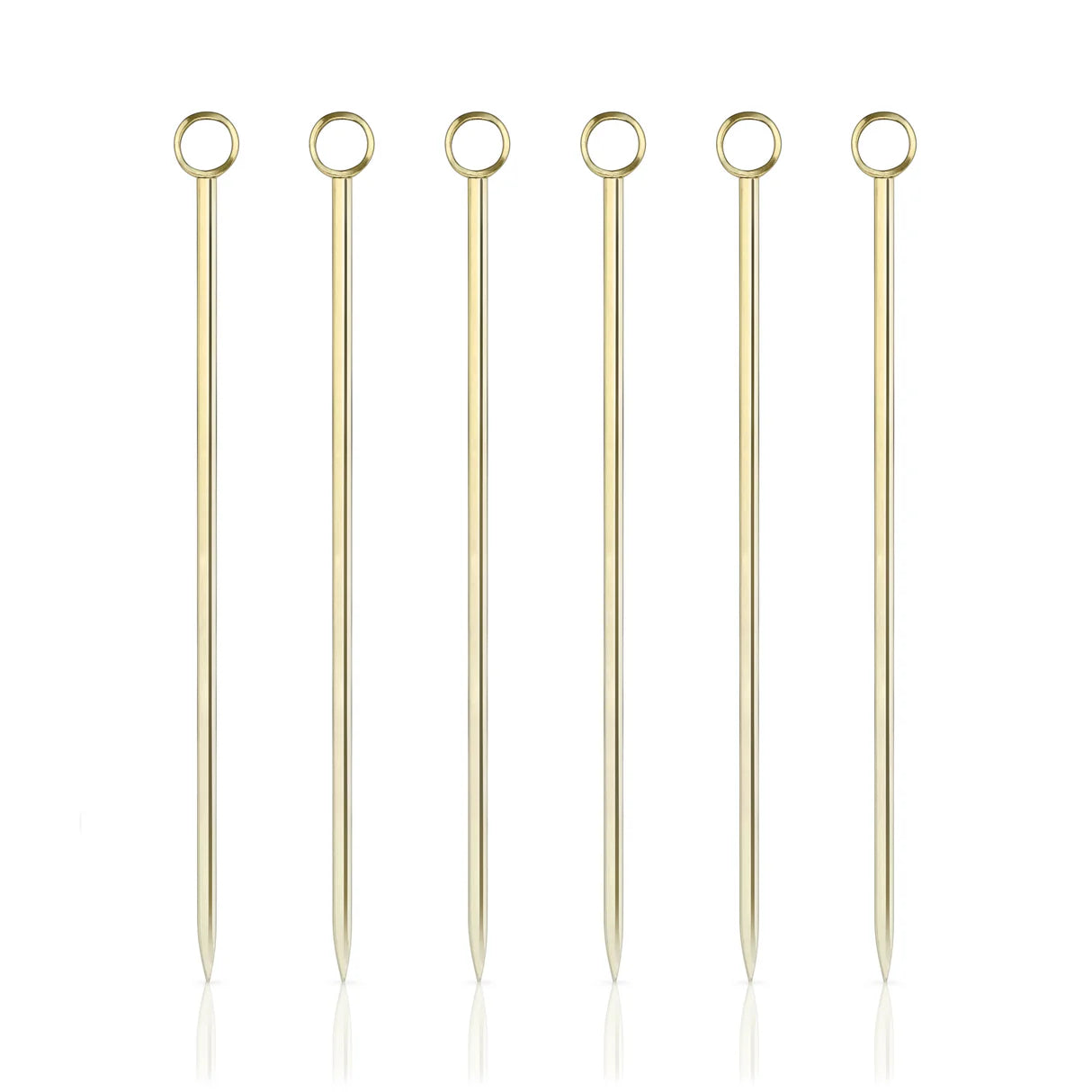 Belmont Cocktail Picks in Gold, Set of 6