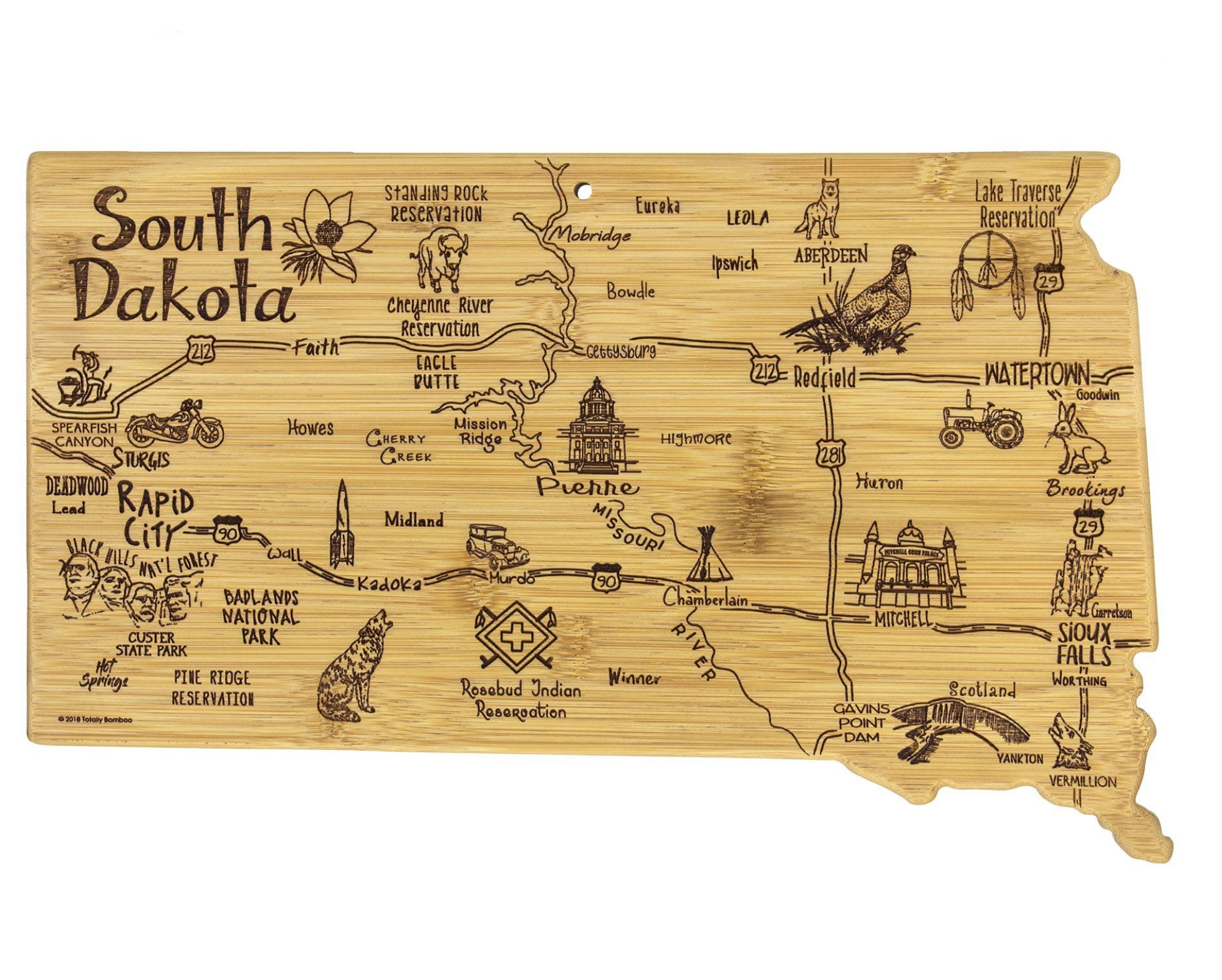 Destination South Dakota Serving and Cutting Board