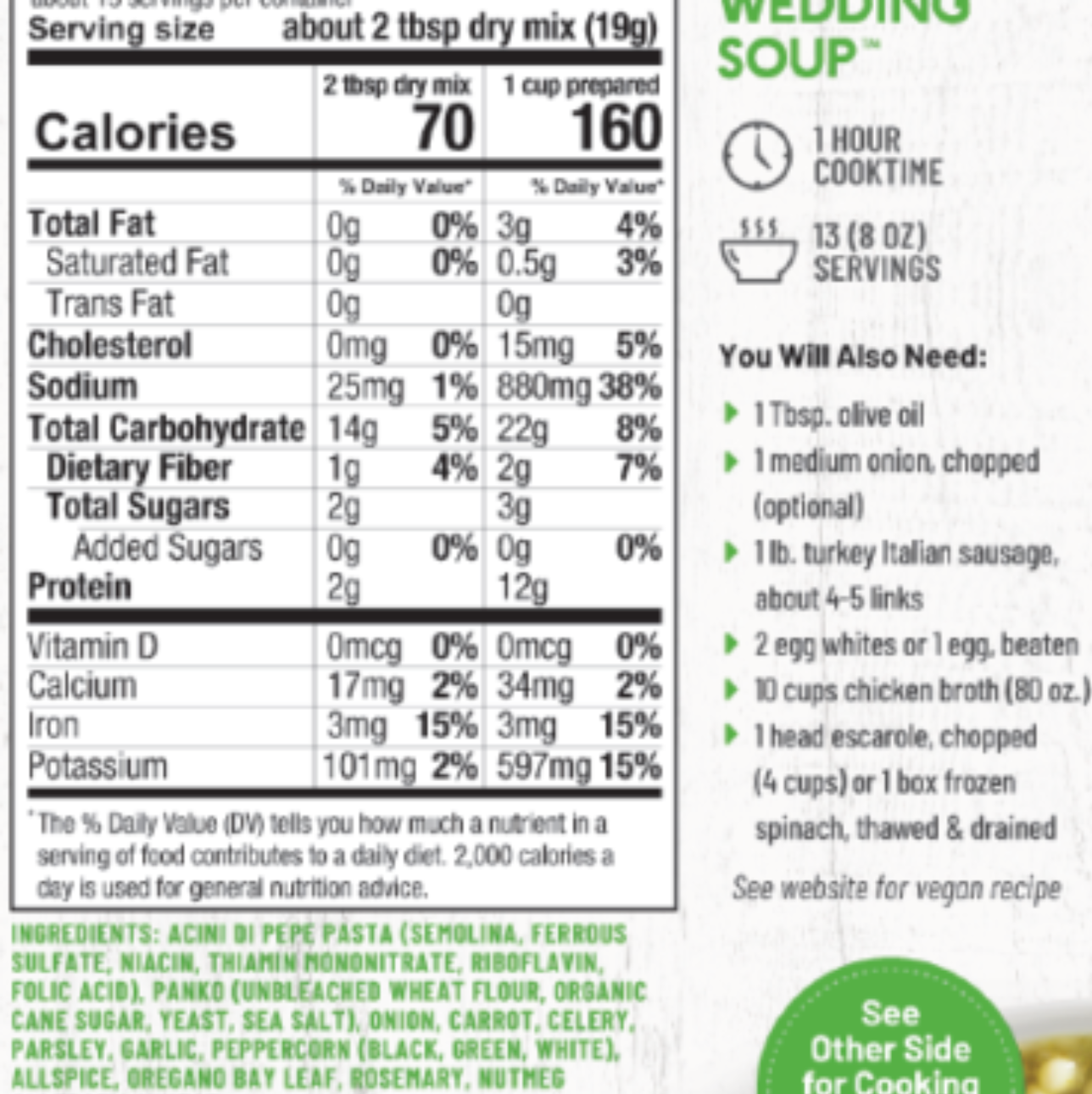 Wedding Soup Mix