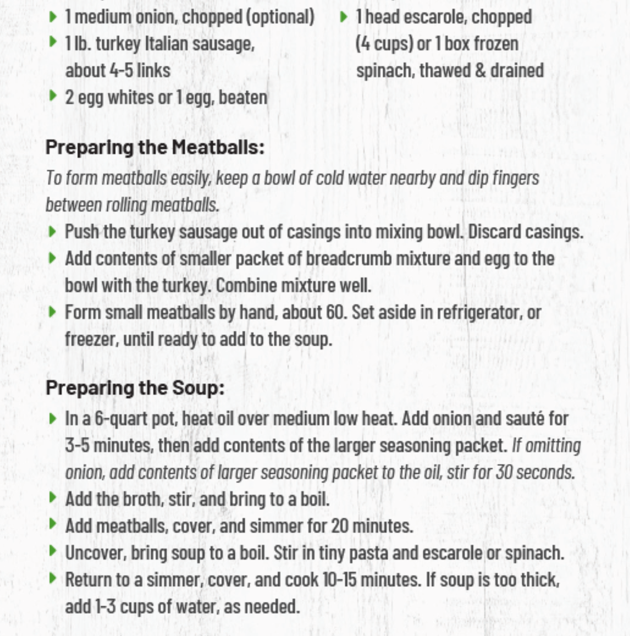 Wedding Soup Mix