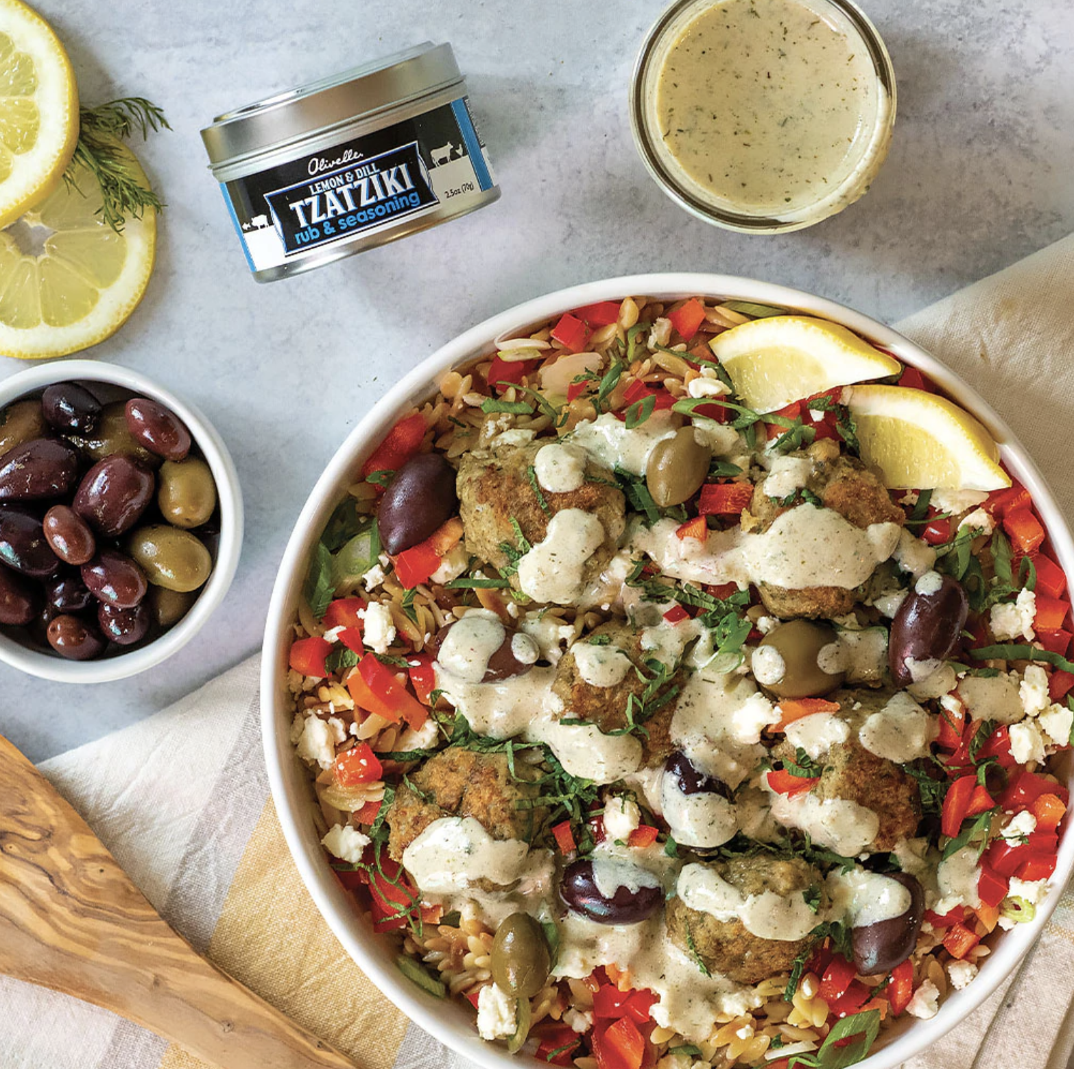 Olivelle | Lemon & Dill Tzatziki Rub & Seasoning
