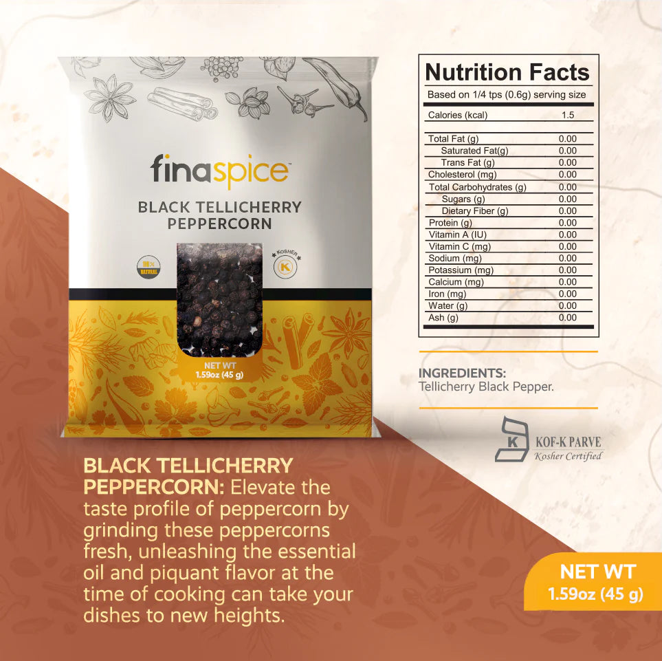 FinaMill | FinaSpice Black Tellicherry Peppercorn