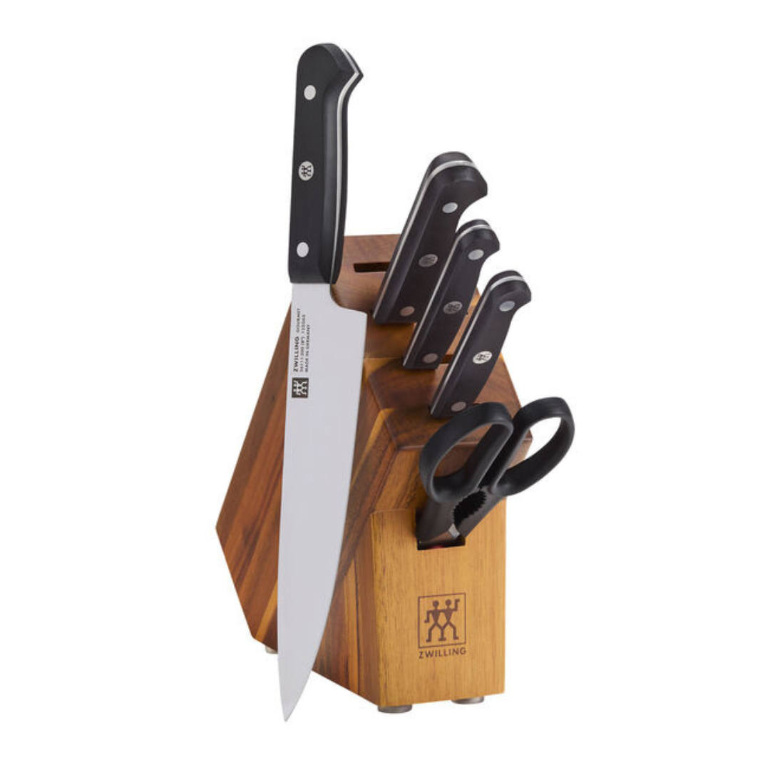 Zwilling Gourmet 6-pc Knife Block Studio Set - Acacia