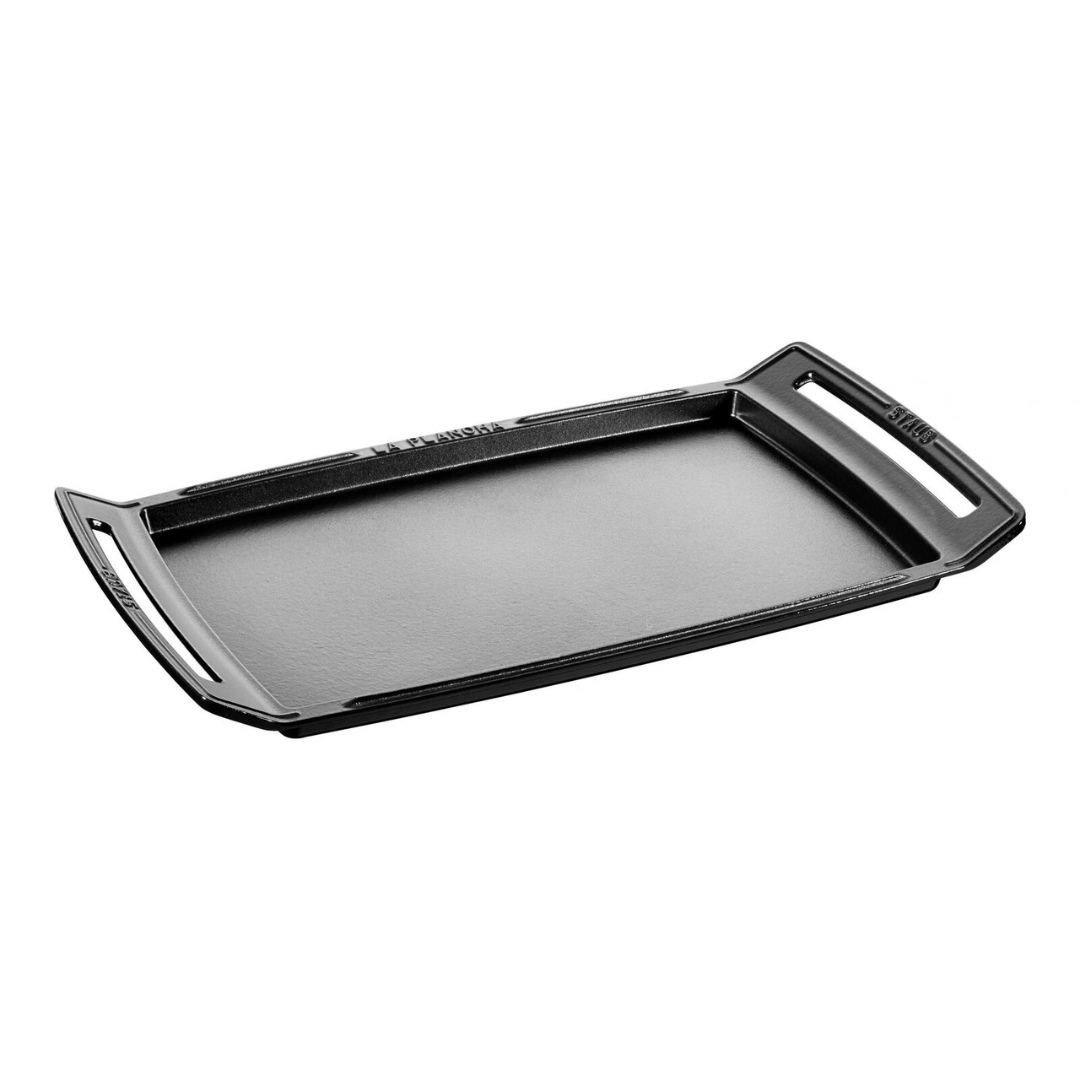 Staub Cast Iron Double Burner Griddle - Black