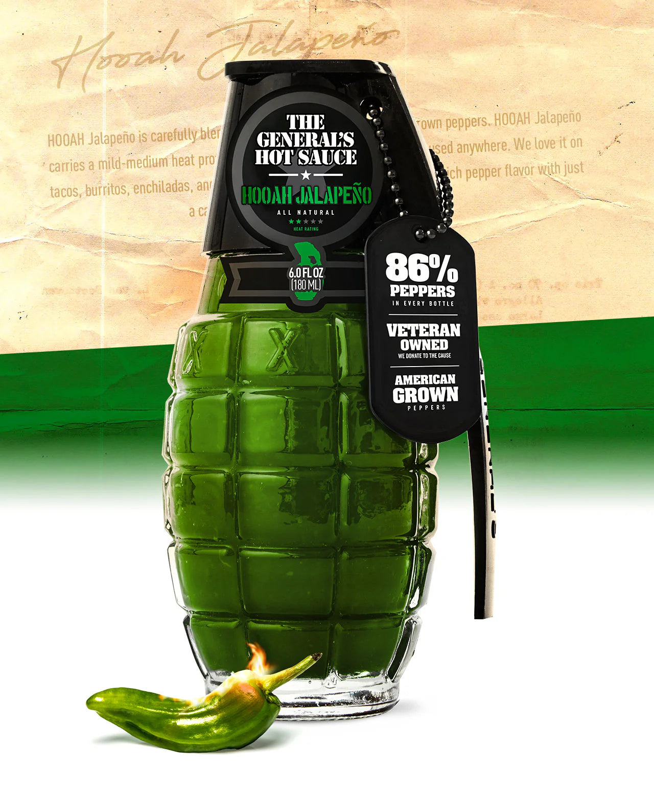 The General's Hot Sauce | Hooah Jalapeno
