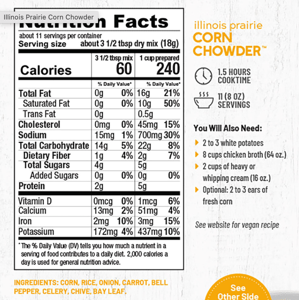 Illinois Prairie Corn Chowder