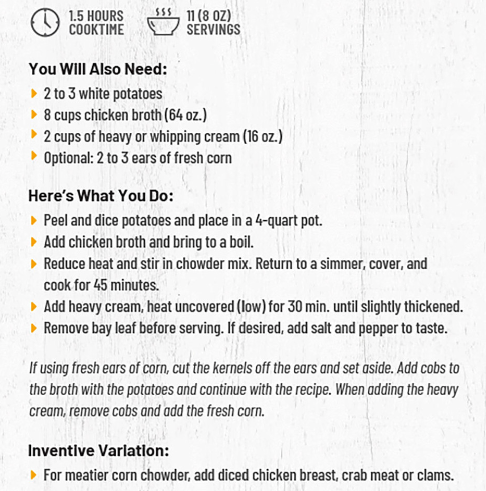 Illinois Prairie Corn Chowder