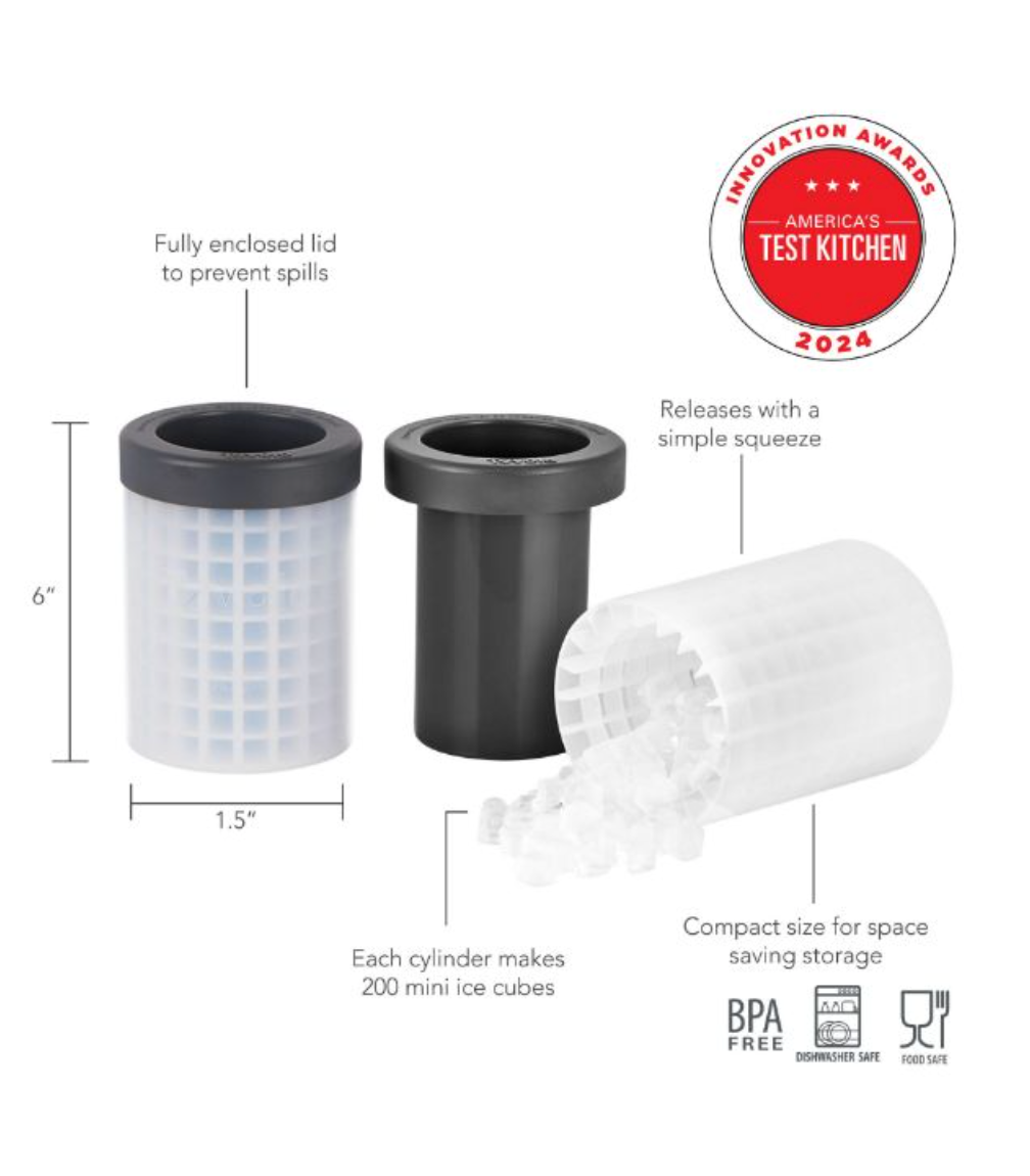 Tovolo | Mini Ice Cylinders, Squeeze and Release