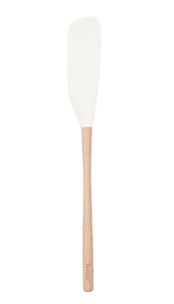Tovolo | Flex-Core Wood Handled Jar Scraper - White