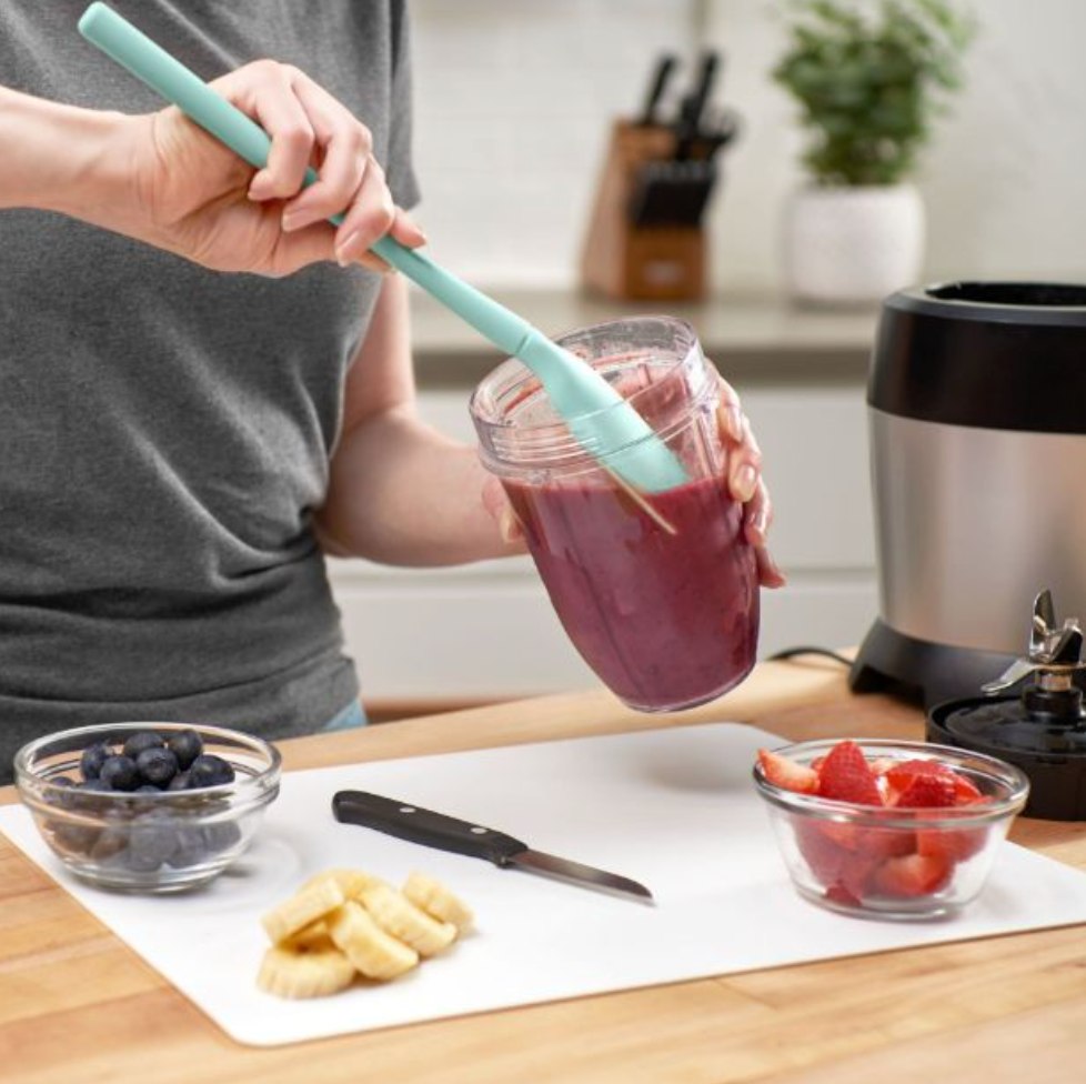Tovolo | Flex-Core All Silicone Blender Spatula - Light Aqua