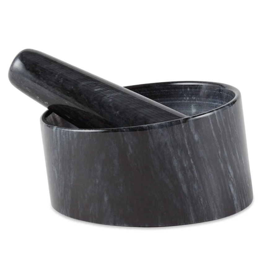 RSVP International | Marble Mortar & Pestle - Black