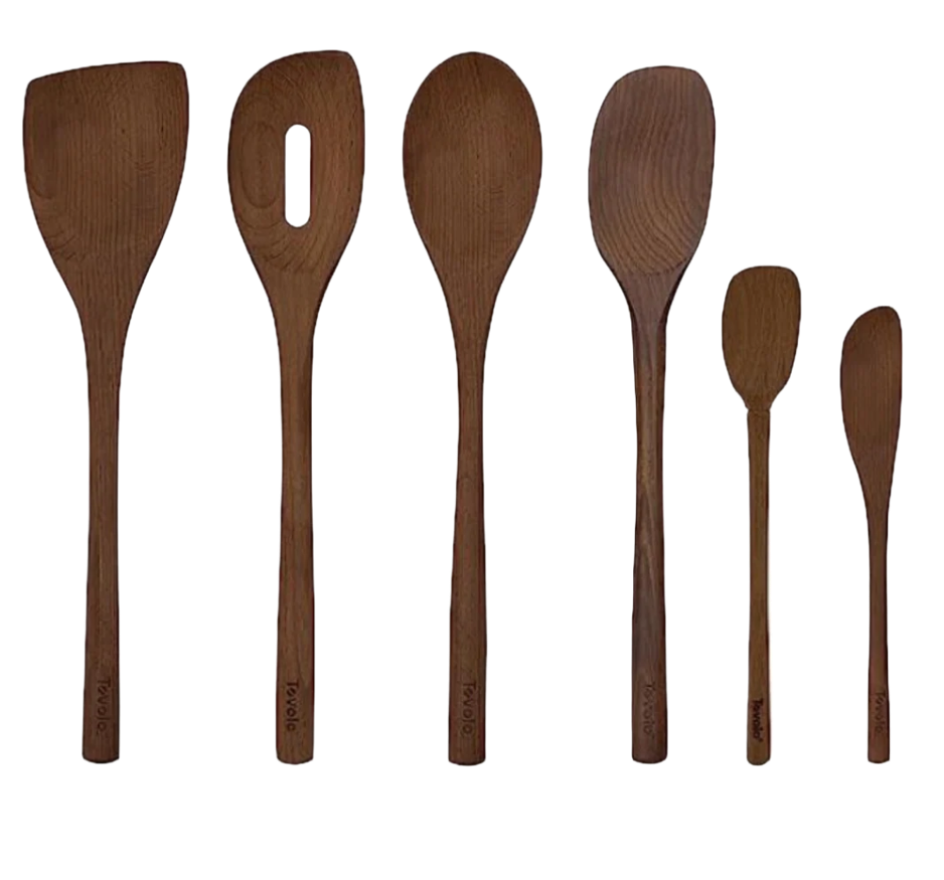 Toasted Beechwood Utensil Set - Set of 6