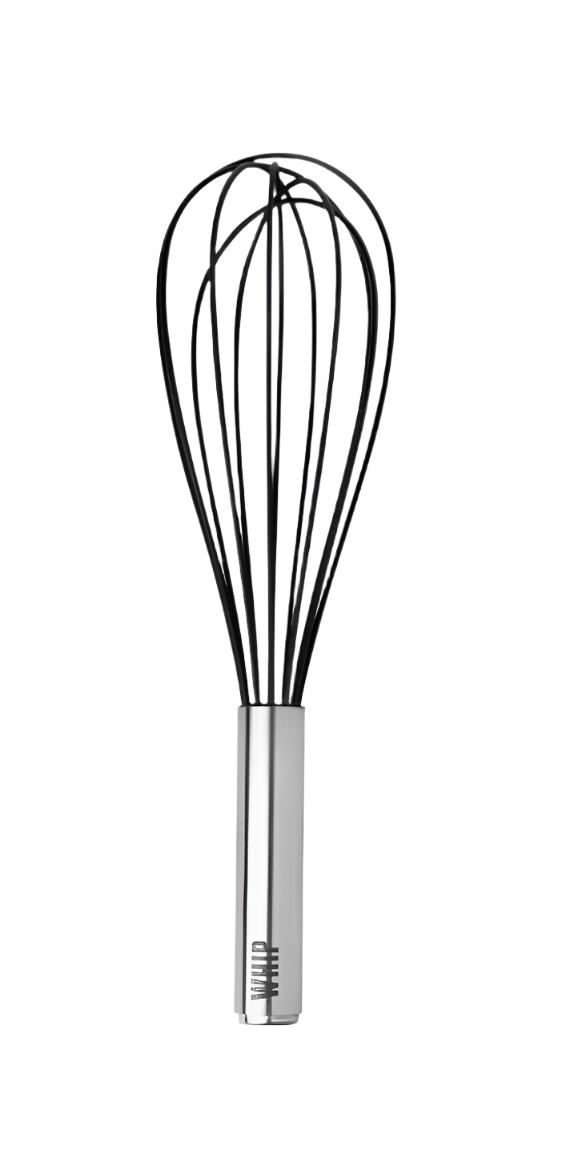 Whip Whisk 11" SS Silicone Black