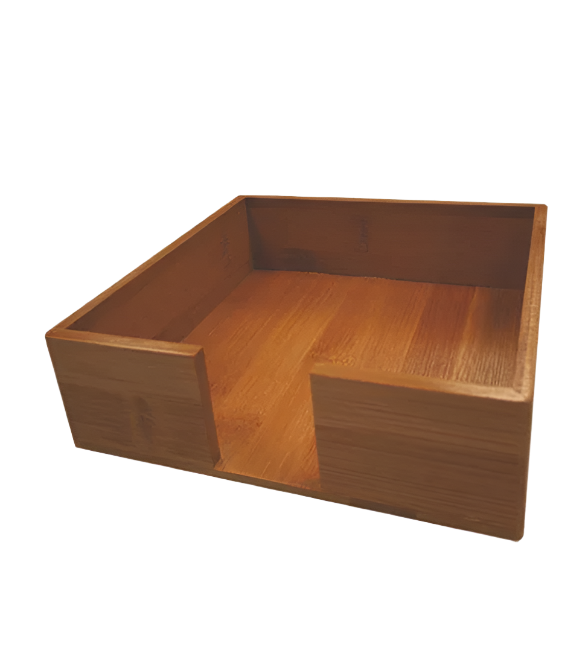 Chestnut Bamboo Wood Beverage Napkin Caddy