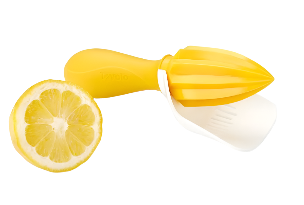 Tevolo | Citrus Reamer with Seed Catcher - Yellow