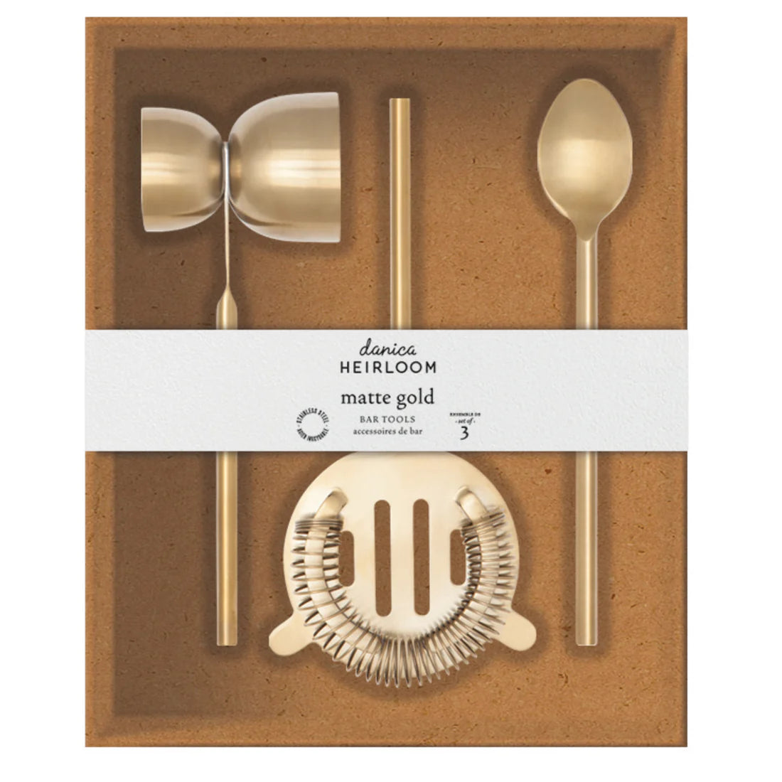 Matte Gold Bar Tool Set