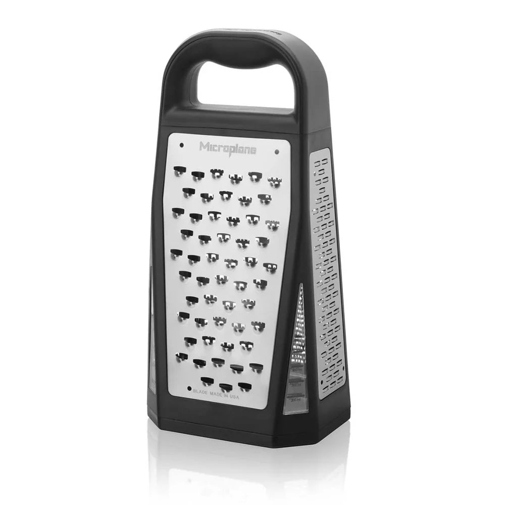 Microplane | Elite Five Blade Box Grater with Measuring Cup