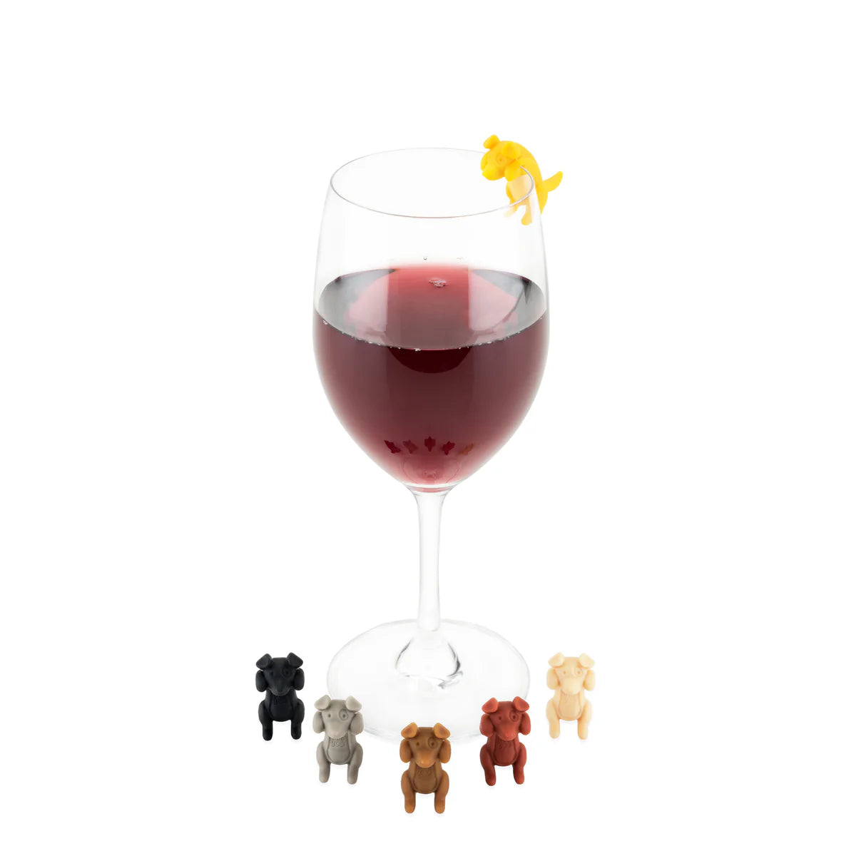 Dog Silicone Drink Marker - Set of 6