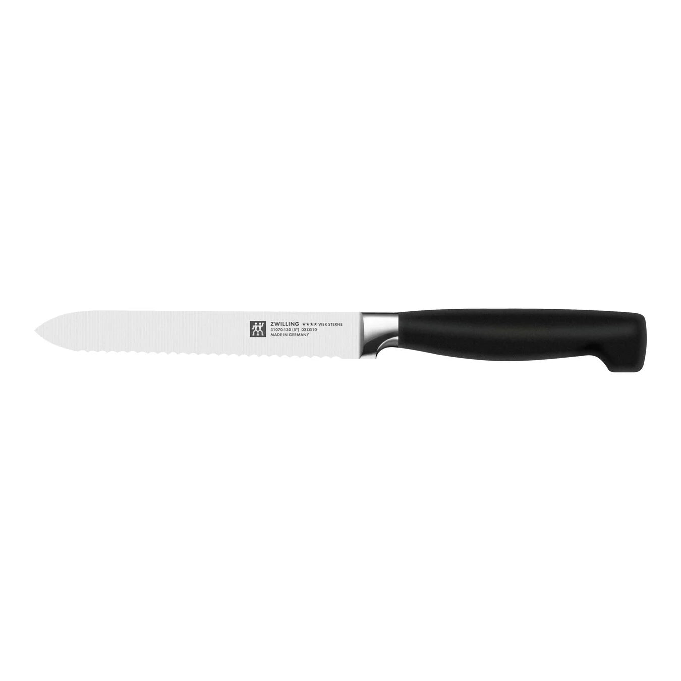 Zwilling Four Star | 5-Inch Utility Knife, Serrated Edge