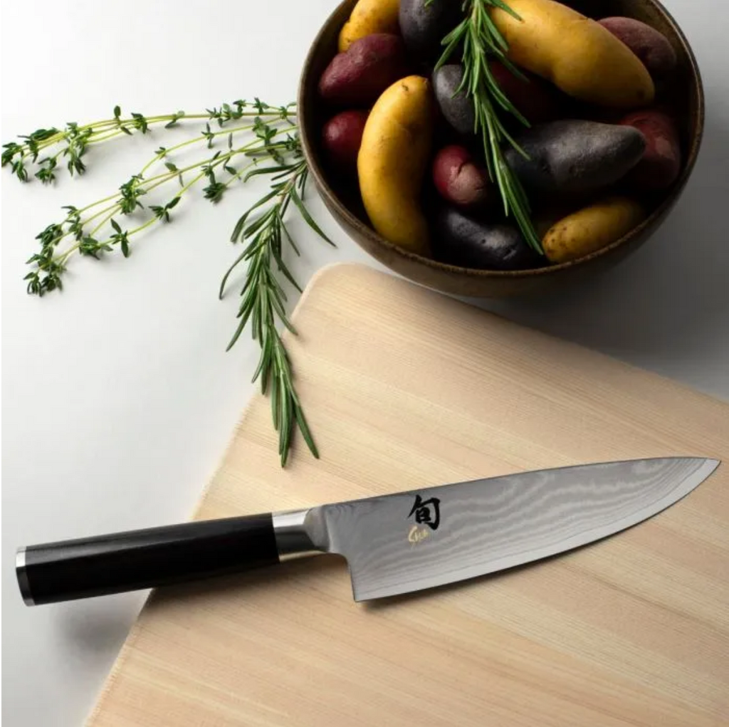Plum Hinoki Kitchen Knife Strop English Bridle Leather