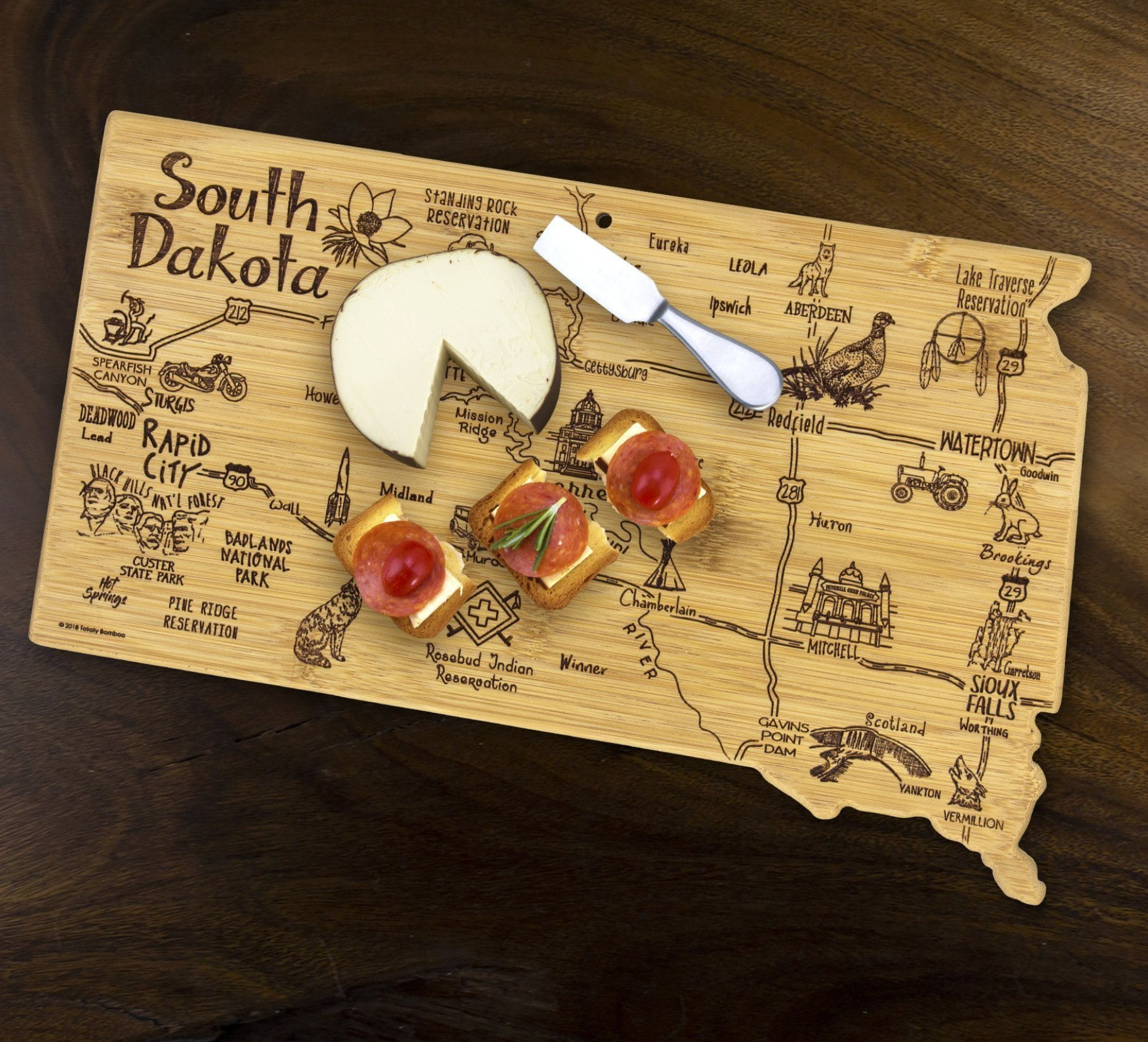 Destination South Dakota Serving and Cutting Board
