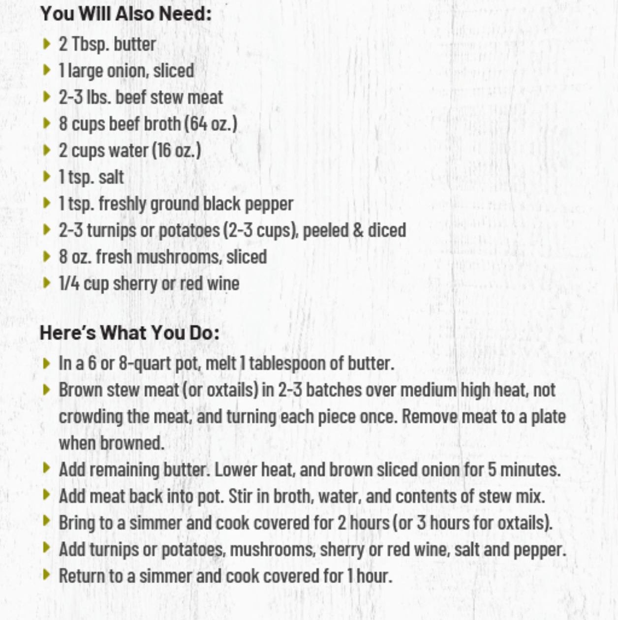 Beef Barley Stew Mix