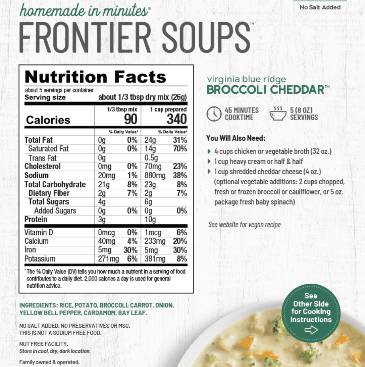 Broccoli Cheddar Soup