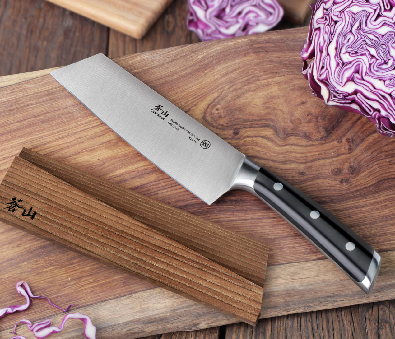 Cangshan TC Series Swedish Sandvik Steel Forged Chef Knife & Wood