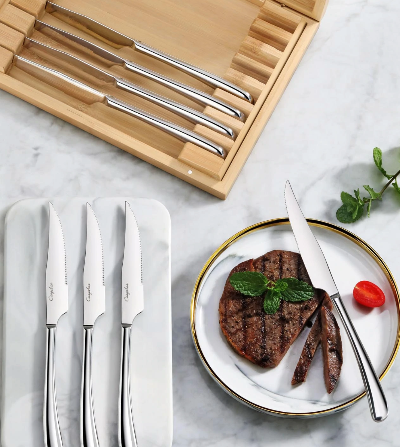 Cangshan | Rain Series 8 Piece Steak Knife Set