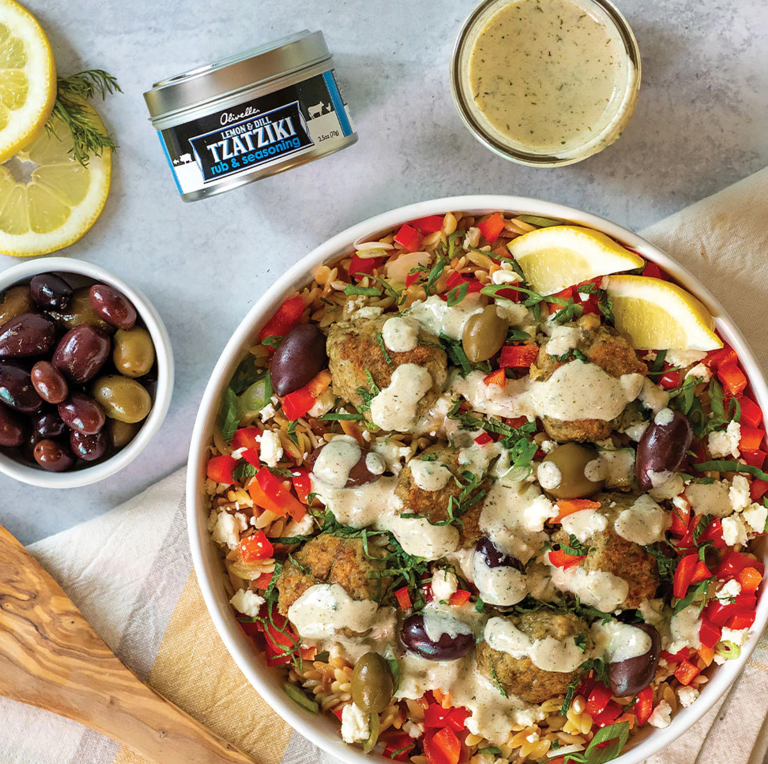 Olivelle | Lemon & Dill Tzatziki Rub & Seasoning