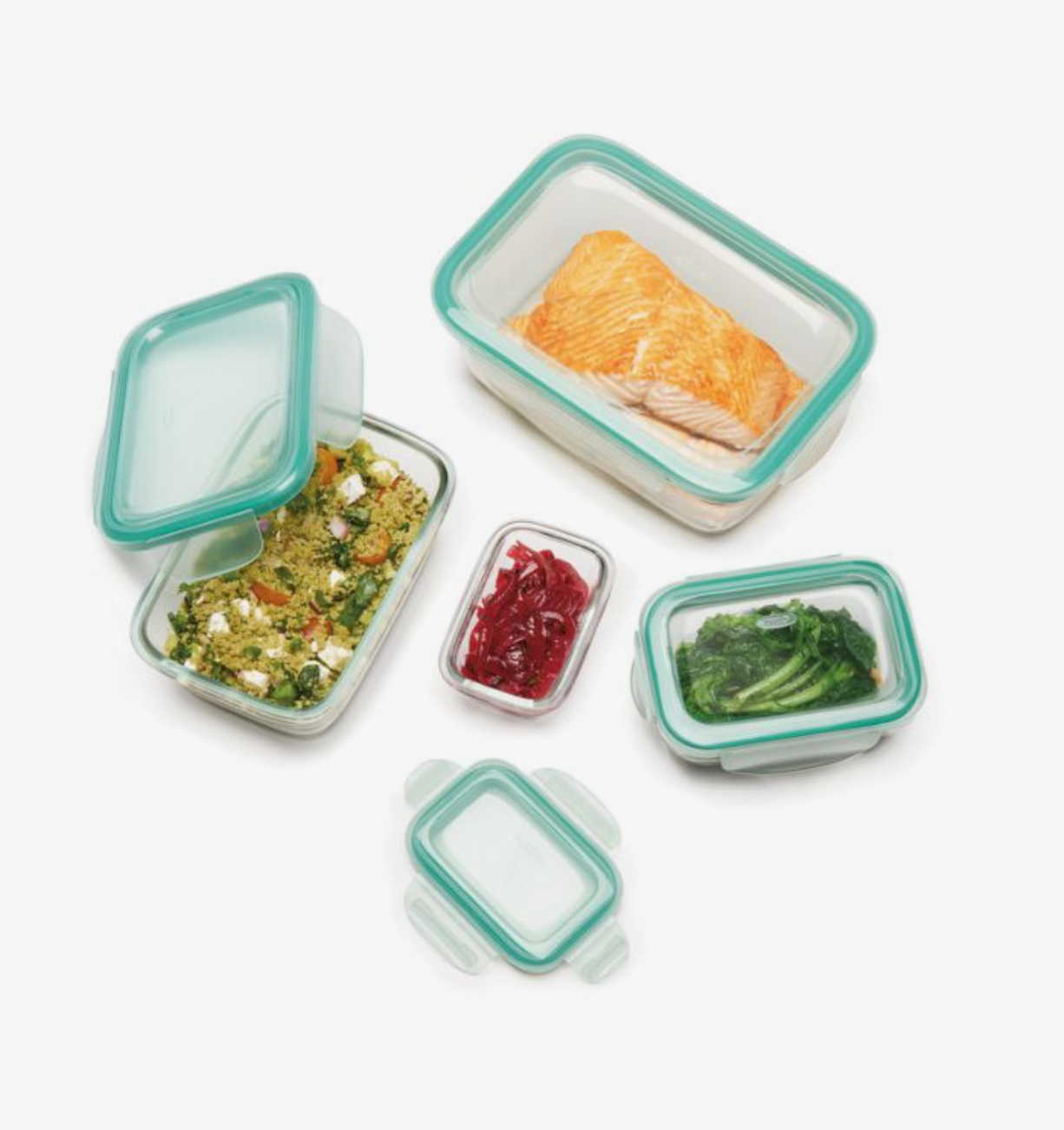 OXO  Good Grips 8 Piece Smart Seal Glass Rectangle Container Set – Plum's  Cooking Company