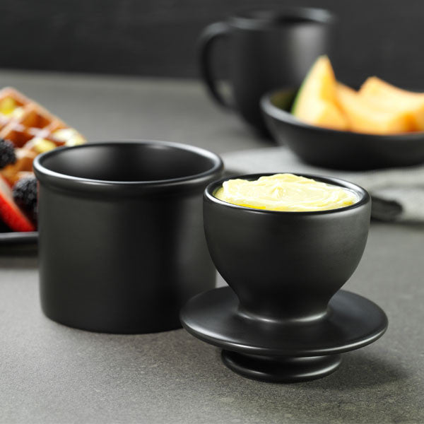 Classic Ebony Matte Butter Bell Crock